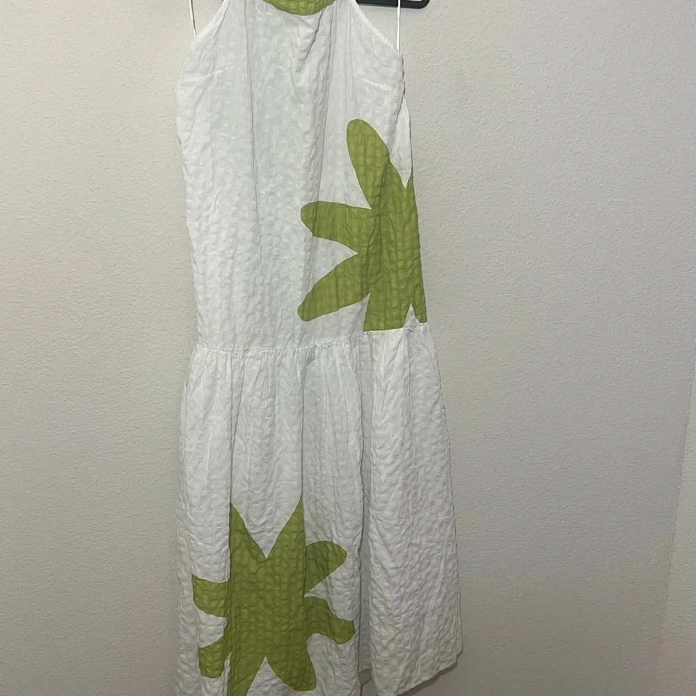 Anthropologie dress MIDI Sz M CELANDINE SLEEVELESS summer vacay resortwear - Picture 10 of 13